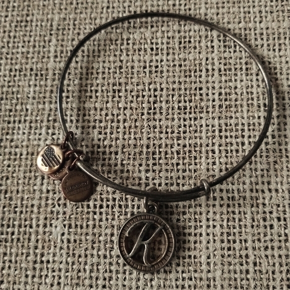 Alex and Ani "K"initial Charm Bangle Bracelet - Picture 8 of 8